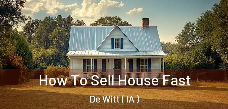  How To Sell House Fast De Witt ( IA )
